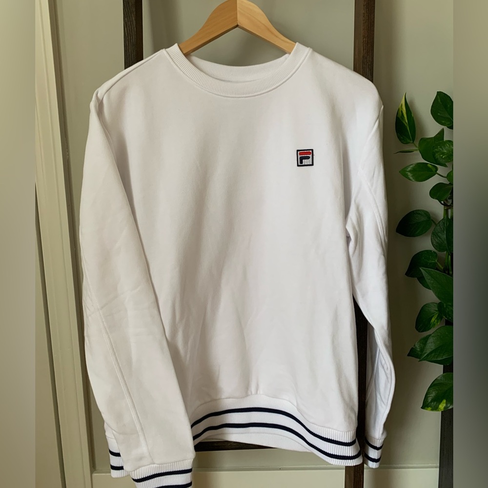 Fila Crew neck sweatshirt white and navy